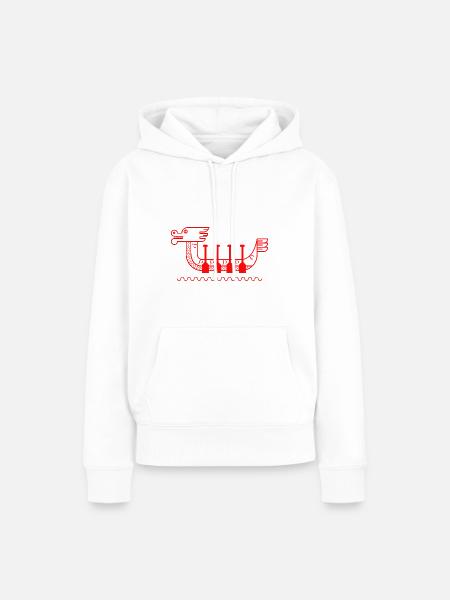 drachenboot chinesisches drachenboot-fest - Frauen Premium Bio Hoodie - Weiß