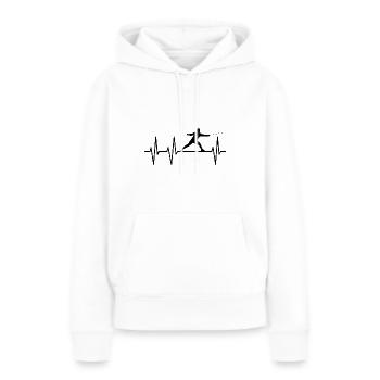 Escrime pouls cadeau escrimeur sport - Sweat à capuche Premium bio Femme - blanc - Devant - Julia (174cm)