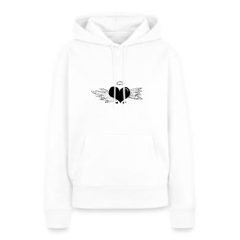 Ange Gardien Ange Ange - Sweat à capuche Premium bio Femme - blanc - Devant - Julia (174cm)