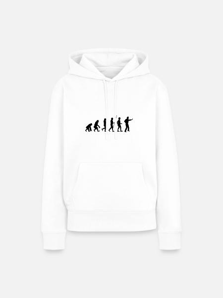 Polizist evolution Geschenk Polizei - Frauen Premium Bio Hoodie - Weiß