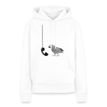 Téléphone - Sweat à capuche Premium bio Femme - blanc - Devant - Julia (174cm)
