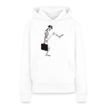 Lustiges Der Tod geht albern Bild - Frauen Premium Bio Hoodie - Weiß - Vorne - Julia (174cm)