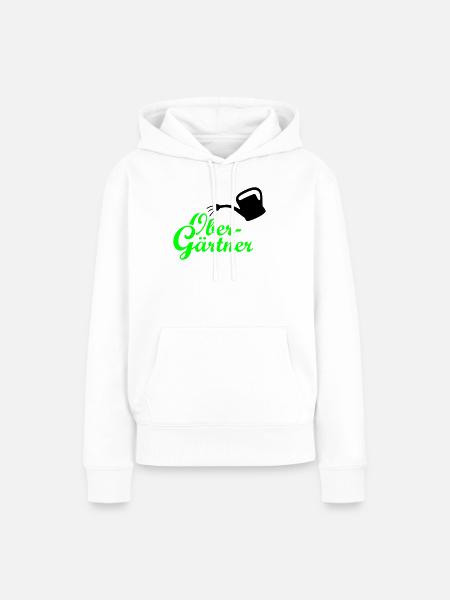 Obergärtner Giesskanne - Frauen Premium Bio Hoodie - Weiß