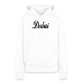Dubai - Frauen Premium Bio Hoodie - Weiß - Vorne - Julia (174cm)