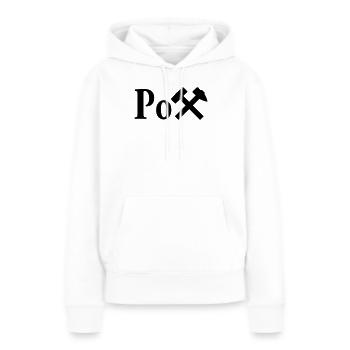 Der Pott - Frauen Premium Bio Hoodie - Weiß - Vorne - Julia (174cm)
