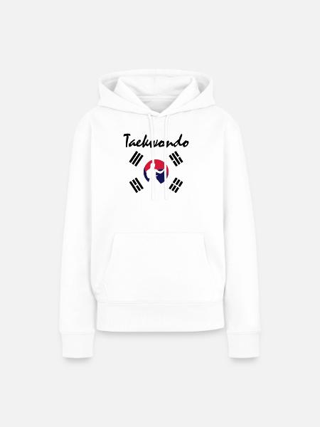 taekwondo_5 - Frauen Premium Bio Hoodie - Weiß