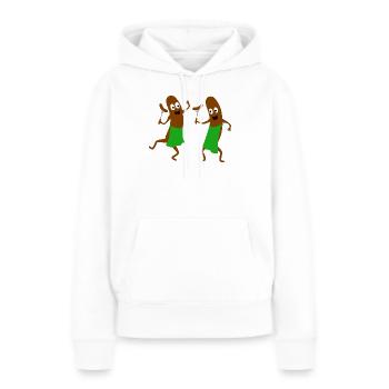 würstchen speise grillen - Frauen Premium Bio Hoodie - Weiß - Vorne - Julia (174cm)
