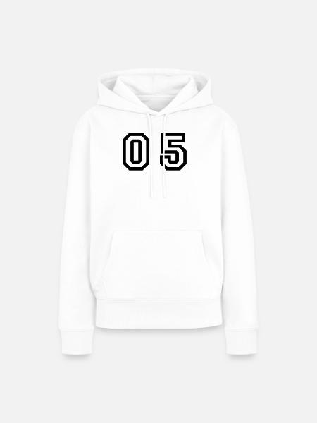 Nummer - 05 - null fünf - Frauen Premium Bio Hoodie - Weiß