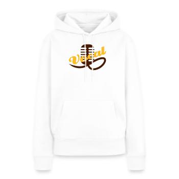Gesang - Frauen Premium Bio Hoodie - Weiß - Vorne - Julia (174cm)