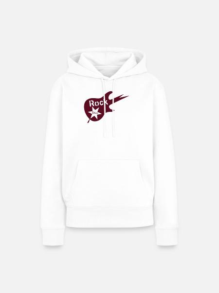 Rock Star - Frauen Premium Bio Hoodie - Weiß