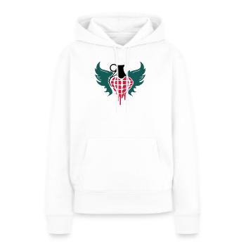 heart_grenade Herz Handgranate - Frauen Premium Bio Hoodie - Weiß - Vorne - Julia (174cm)