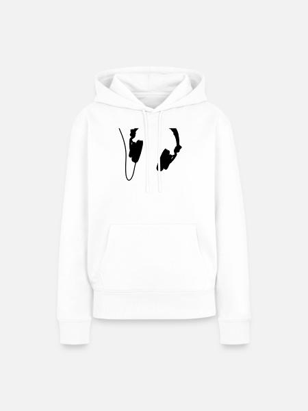 Headphones - Frauen Premium Bio Hoodie - Weiß