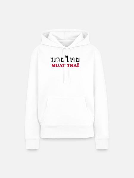Muay Thai (V) - Frauen Premium Bio Hoodie - Weiß