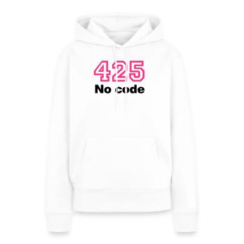 Error 425 No Code - Frauen Premium Bio Hoodie - Weiß - Vorne - Julia (174cm)