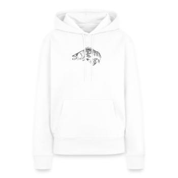 pike-perch - Sweat à capuche Premium bio Femme - blanc - Devant - Julia (174cm)