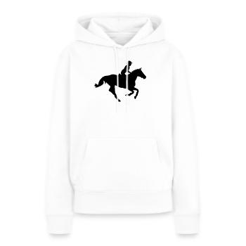 Pferdesport - Frauen Premium Bio Hoodie - Weiß - Vorne - Julia (174cm)