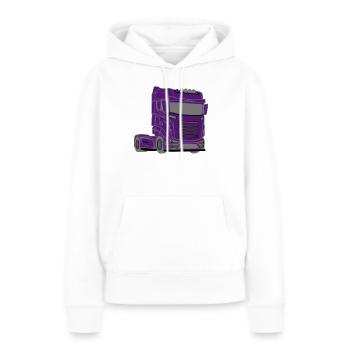 Camion, Camion, Camion, Voiture, Camionneur, Voiture, - Sweat à capuche Premium bio Femme - blanc - Devant - Julia (174cm)