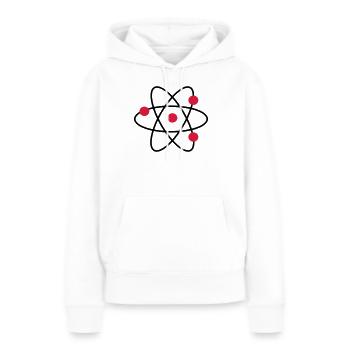 Atome - Sweat à capuche Premium bio Femme - blanc - Devant - Julia (174cm)