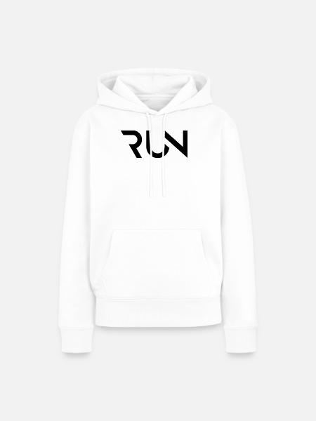 LAUF - Frauen Premium Bio Hoodie - Weiß