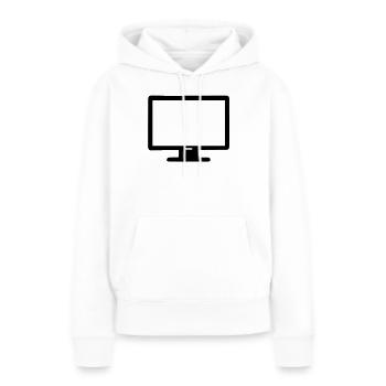 Computer Bildschirm - Frauen Premium Bio Hoodie - Weiß - Vorne - Julia (174cm)