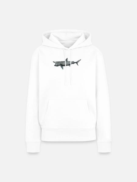 Riesenhai Pilger Hai - Requin pelerin - Frauen Premium Bio Hoodie - Weiß