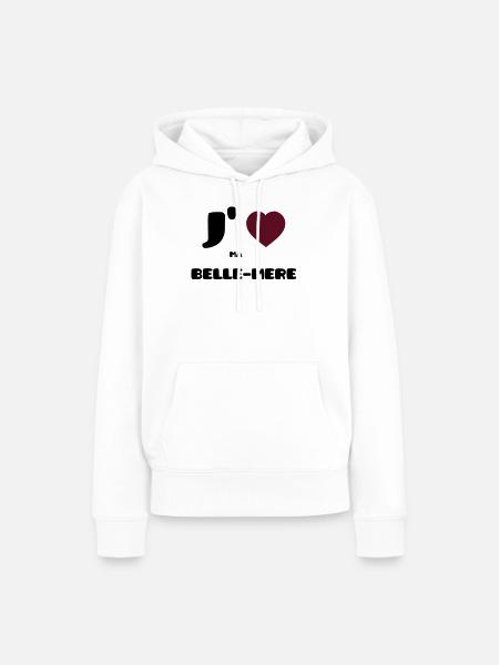 Ich liebe meine Mutter (V) - Frauen Premium Bio Hoodie - Weiß