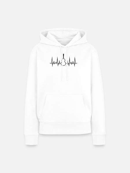 wave-bass - Frauen Premium Bio Hoodie - Weiß
