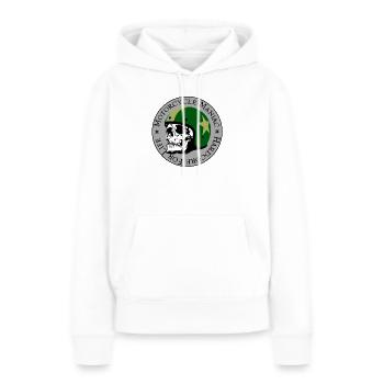Moto Maniac - Sweat à capuche Premium bio Femme - blanc - Devant - Julia (174cm)