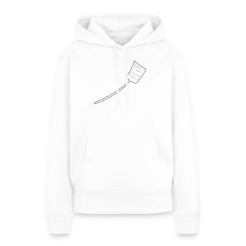 swatter - Sweat à capuche Premium bio Femme - blanc - Devant - Julia (174cm)