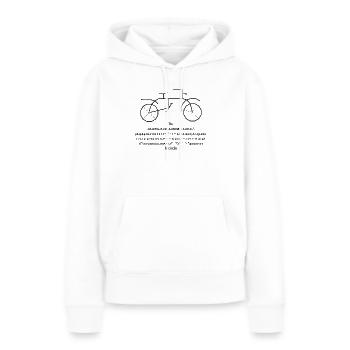 Les bicyclettes - bicyclette - Sweat à capuche Premium bio Femme - blanc - Devant - Julia (174cm)