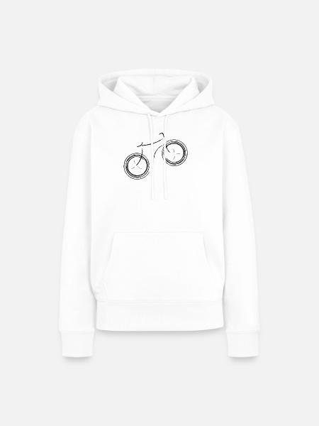Peppy Bicycle Logo - Frauen Premium Bio Hoodie - Weiß