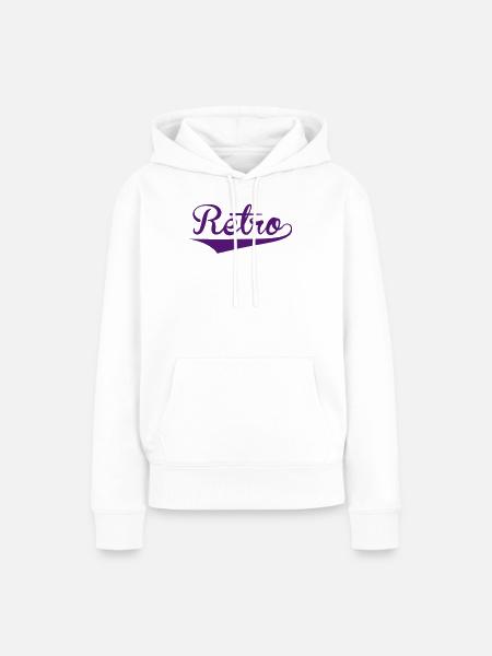 Retro - Frauen Premium Bio Hoodie - Weiß