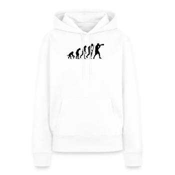 Evolution de la boxe - Sweat à capuche Premium bio Femme - blanc - Devant - Julia (174cm)