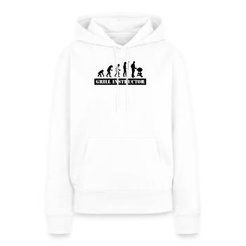 évolution gril instructeur - Sweat à capuche Premium bio Femme - blanc - Devant - Julia (174cm)