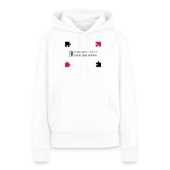 communication watzlawick - Sweat à capuche Premium bio Femme - blanc - Devant - Julia (174cm)