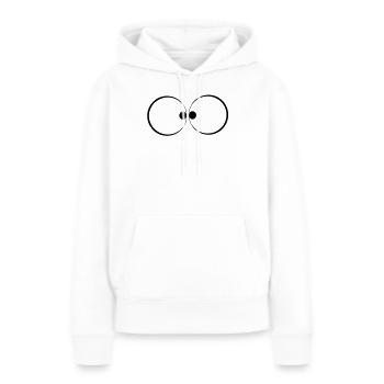 Comic Augen - Frauen Premium Bio Hoodie - Weiß - Vorne - Julia (174cm)