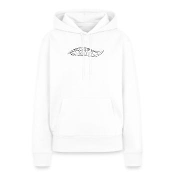 stylo - Sweat à capuche Premium bio Femme - blanc - Devant - Julia (174cm)