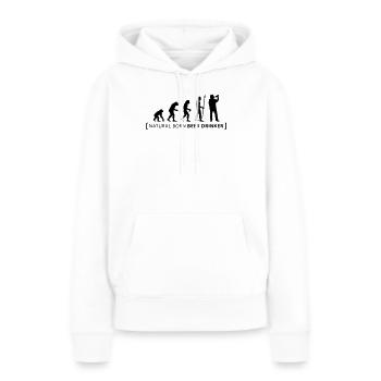 evolution_beer_drinker - Frauen Premium Bio Hoodie - Weiß - Vorne - Julia (174cm)
