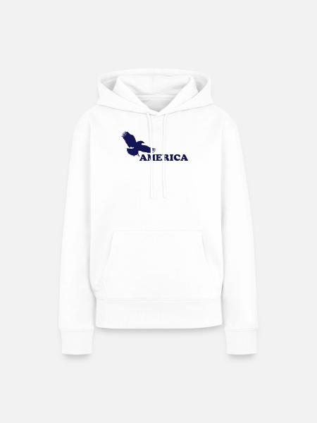 Amerika - America - USA - Frauen Premium Bio Hoodie - Weiß