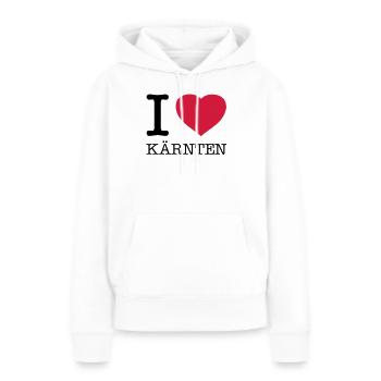 J’AIME LA CARINTHIE Autriche Autriche - Sweat à capuche Premium bio Femme - blanc - Devant - Julia (174cm)