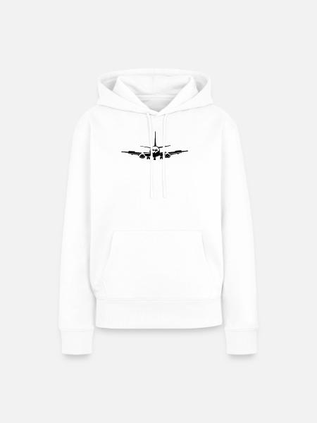 Passagierflugzeug - Frauen Premium Bio Hoodie - Weiß