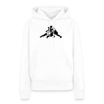 RINGEN - Frauen Premium Bio Hoodie - Weiß - Vorne - Julia (174cm)