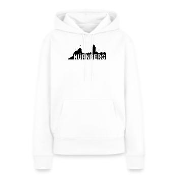 Nuremberg - roil © - Nuremberg avec la silhouette - Sweat à capuche Premium bio Femme - blanc - Devant - Julia (174cm)