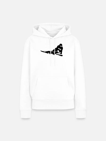 Skifahrer - Frauen Premium Bio Hoodie - Weiß