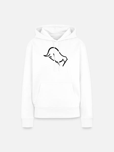 stier - Frauen Premium Bio Hoodie - Weiß