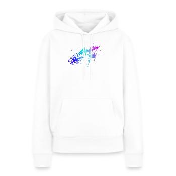 UNIKAT - Frauen Premium Bio Hoodie - Weiß - Vorne - Julia (174cm)