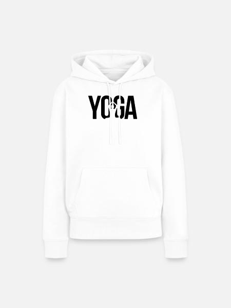 yoga - Frauen Premium Bio Hoodie - Weiß