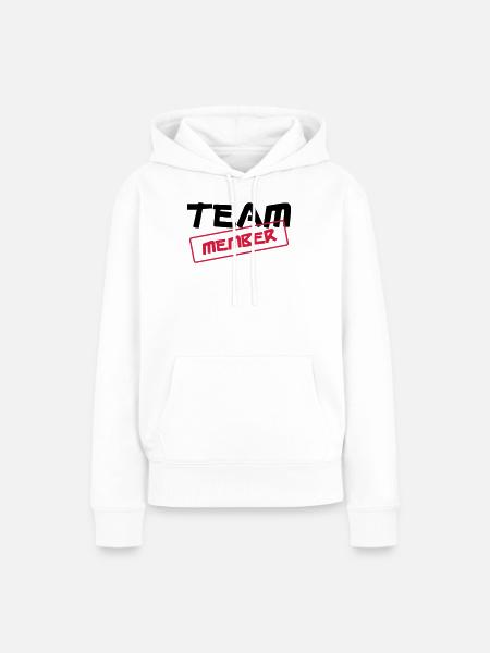 [ Team Member ] - Sweat à capuche Premium bio Femme - blanc