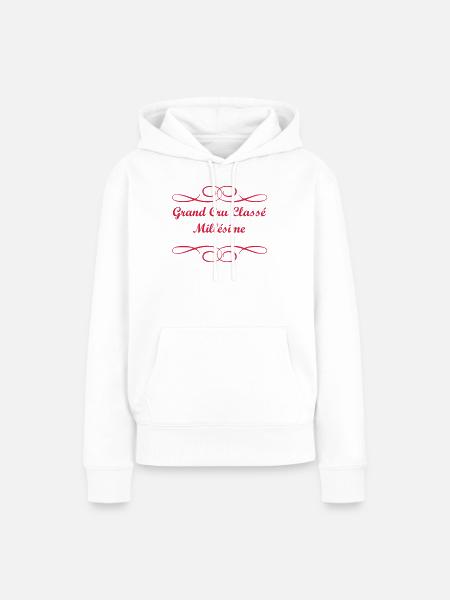 Grand Cru-Weinlese - Frauen Premium Bio Hoodie - Weiß