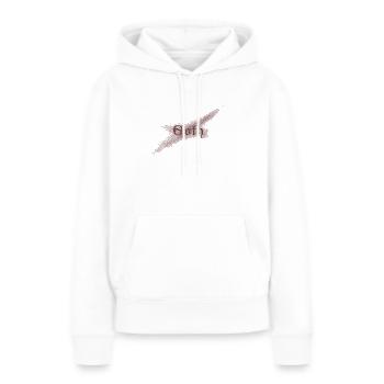 goth - Sweat à capuche Premium bio Femme - blanc - Devant - Julia (174cm)